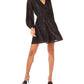 Apricot - Lurex Jacquard Chiffon Wrap Dress