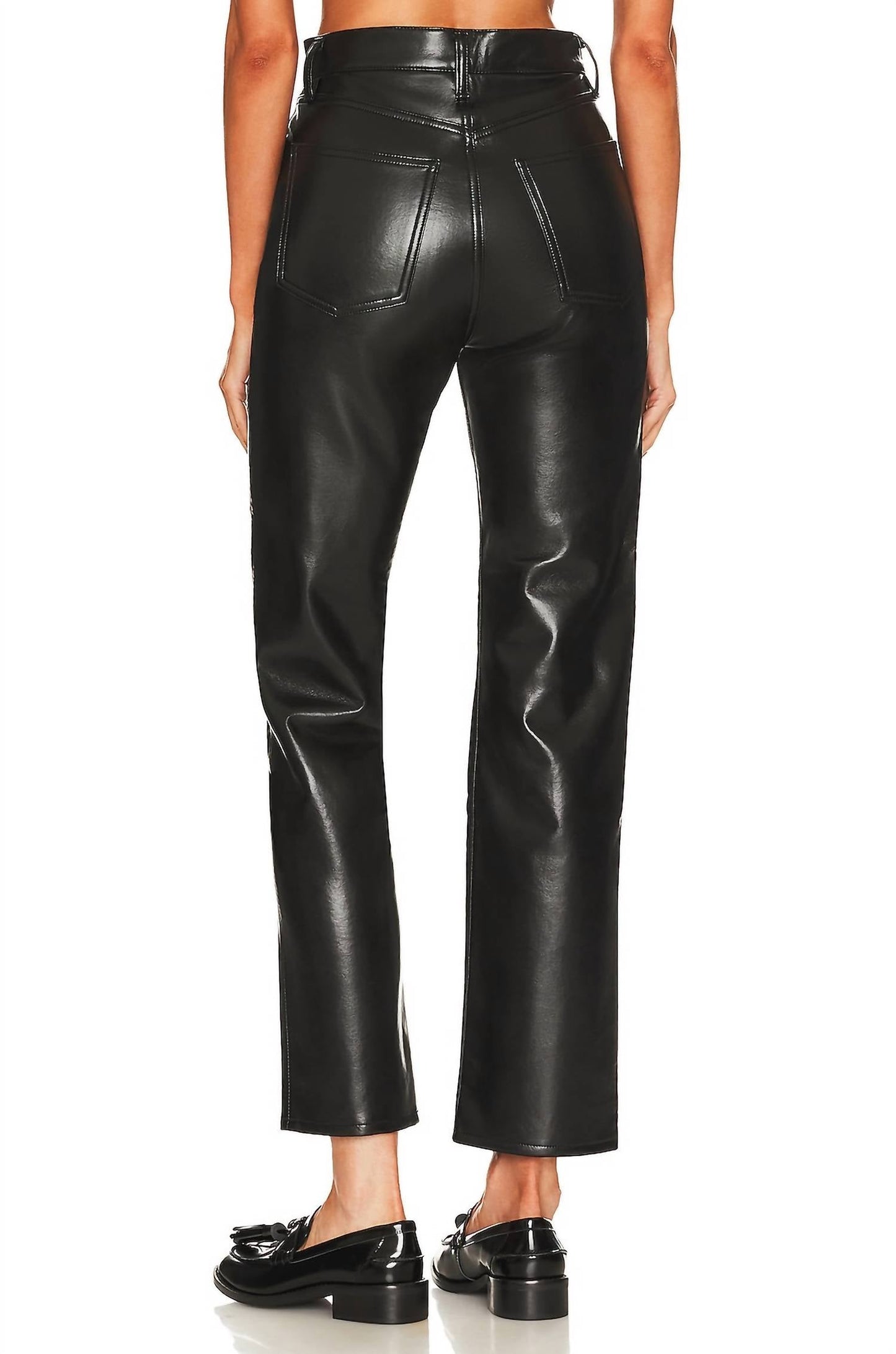 Agolde - Recycled Leather 90's Pinch Waist Pants
