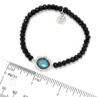 Hilary Joy SS 6.75" or 7.25" Gem & Labradorite Doublet Bracelet