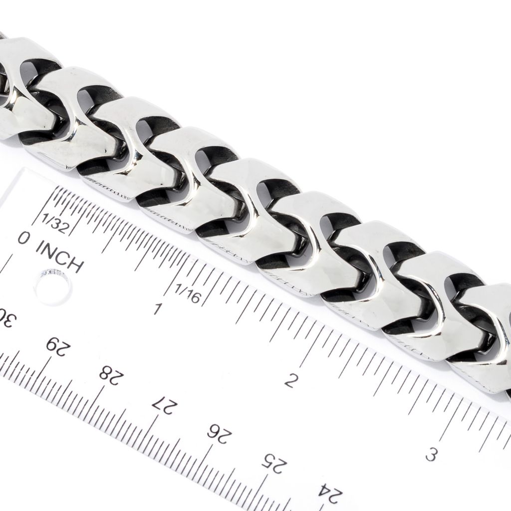 Invicta Men's Stainless Steel Choice of Size Wide Link Bracelet