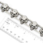 Invicta Men's Stainless Steel Choice of Size Skull Bicycle Chain Bracelet