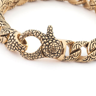 Invicta Men's Stainless Steel Choice of Size Detailed Curb Link Bracelet