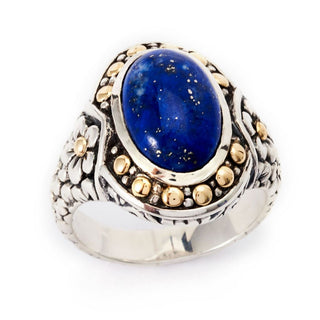 Artisan Silver by Samuel B. 18K Gold Accented Choice of Gem Ring