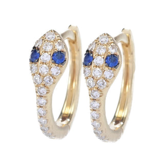 Sabrina Designs 14K Gold 0.14ctw Choice of Gem & Diamond Snake Earrings