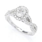 Grown Gorgeous 14K White Gold 1.30ctw Lab Grown Diamond Halo Ring