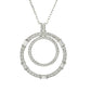 Grown Gorgeous 14K White Gold 1.08ctw Lab Grown Diamond Circle Pendant w/ Chain