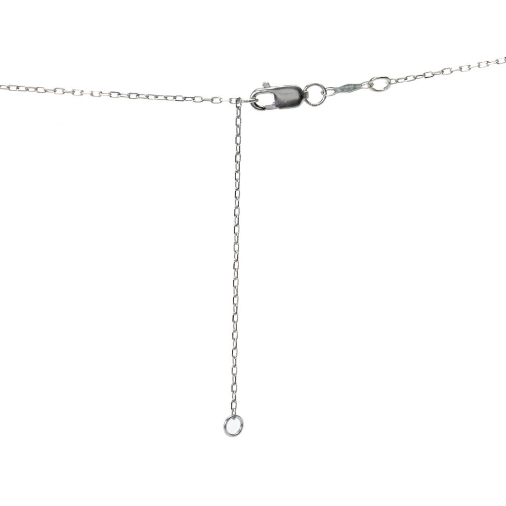 Grown Gorgeous 14K White Gold 1.08ctw Lab Grown Diamond Circle Pendant w/ Chain