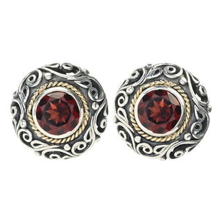 Artisan Silver by Samuel B. 18K Gold Accented Choice of Gem Stud Earrings