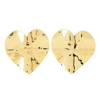 Toscana Italiana 18K Gold Plated Hammered Choice of Shape Stud Earrings