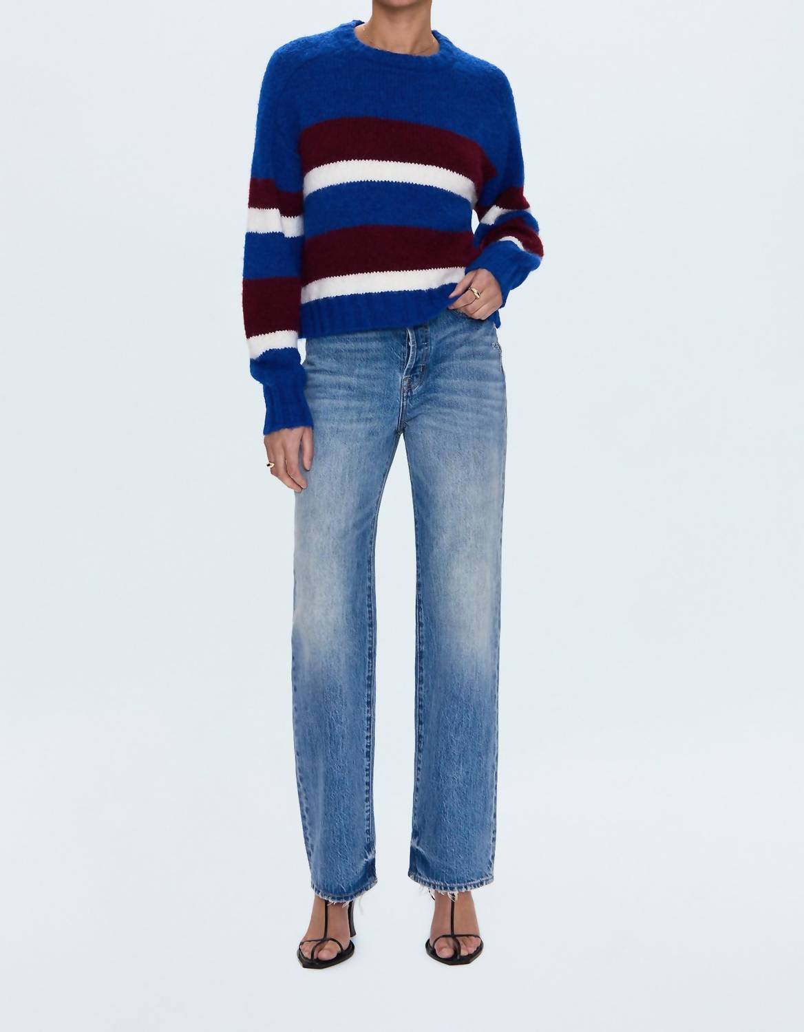 Pistola - Women's Azure Claret Stripe Sweater