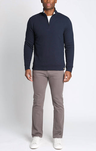 Jachs New York - Recycled Jacquard Sherpa Lined Quarter Zip Pullover Sweatshirt