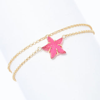 Tagliamonte 18K Gold Plated Starfish Venetian Glass Cameo Anklet