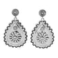 Southwest Elements Sterling Silver Concho Drop Earrings 1.65"