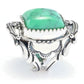 Southwest Elements Sterling Silver 15x13mm Black Bridge Variscite Ring