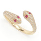Sabrina Designs 14K Gold Choice of Gemstone & Diamond Snake Ring