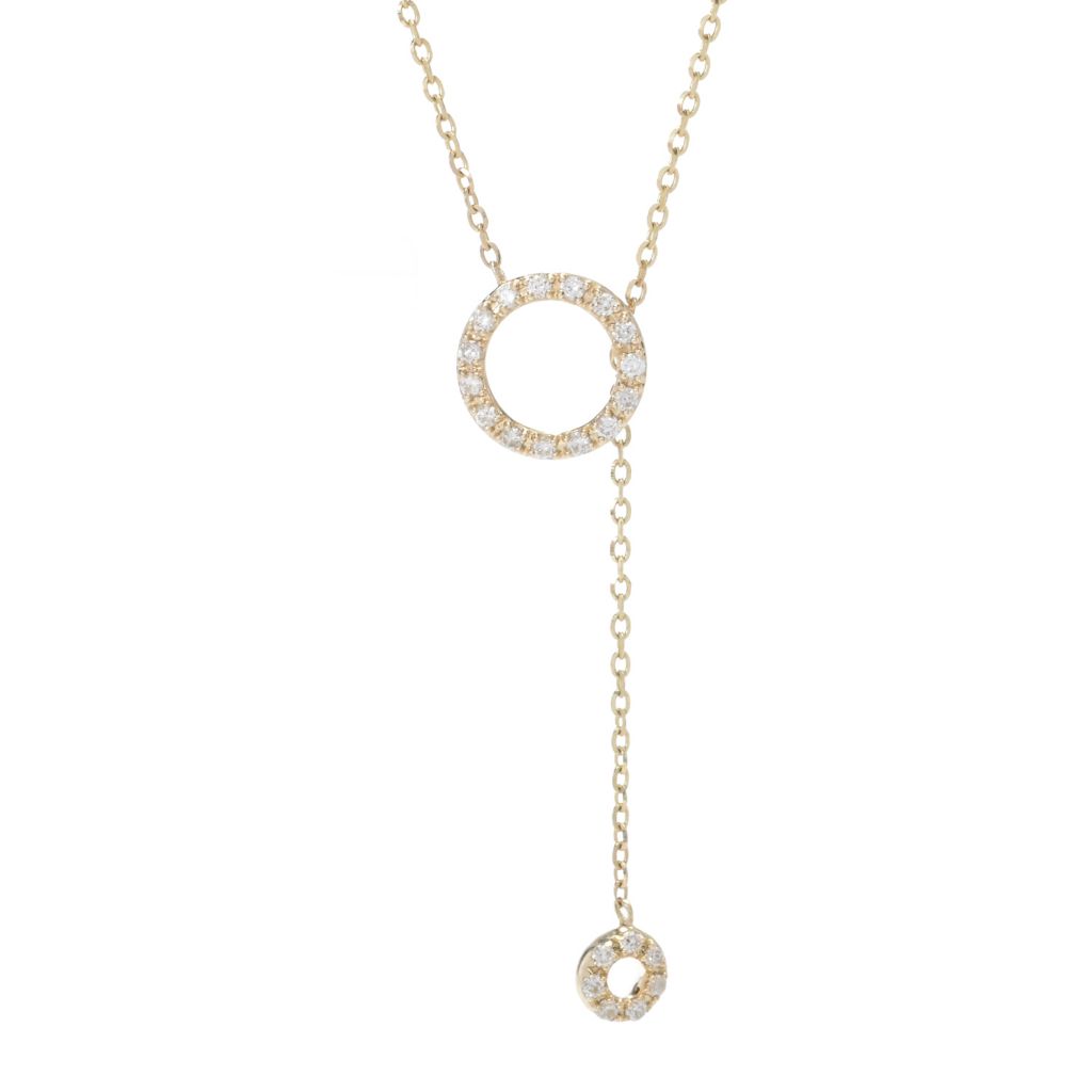 Sabrina Designs 14K Gold 0.09ctw Diamond Circle Necklace, 1.8 grams