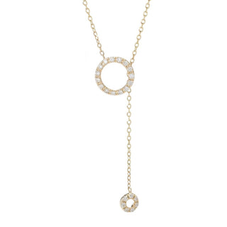 Sabrina Designs 14K Gold 0.09ctw Diamond Circle Necklace, 1.8 grams