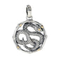 Artisan Silver by Samuel B. 18K Gold Accented Round Snake Pendant