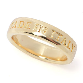 Toscana Italiana 18K Gold Plated or Platinum Plated "Made in Italy" Signature Ring