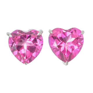 Gem Treasures "Kellie Anne" Choice of Gem Heart Shape Stud Earrings