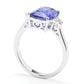 Gem Treasures 14K White Gold 3.86ctw AAAA Tanzanite & Diamond Ring