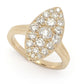 Gems of Distinction 14K Gold 1.28ctw Diamond Cluster Ring, 5.9 grams