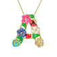 Graziella 23K Gold Plated Simulated Diamond & Gem Choice of Initial Necklace