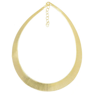 Toscana Italiana Platinum or Gold Plated Graduated Cleopatra Necklace