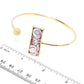 Cameo Italiano 18K Gold Plated "Minima" Rose Shell Cameo Cuff Bracelet