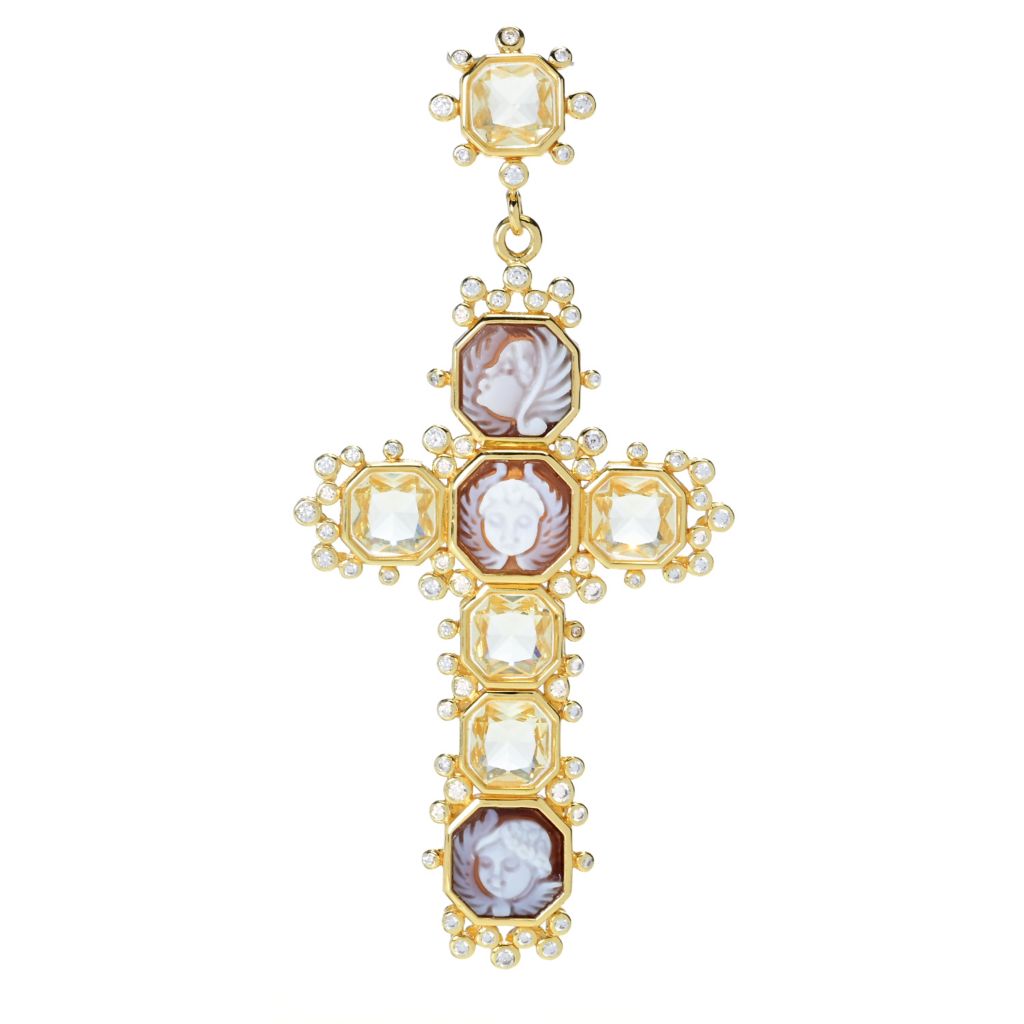 cameo-italiano-sissi-angel-shell-cameo-simulated-diamond-cross-pendant