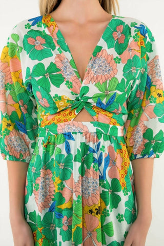 Thml - Twist Detail Floral Maxi Dress