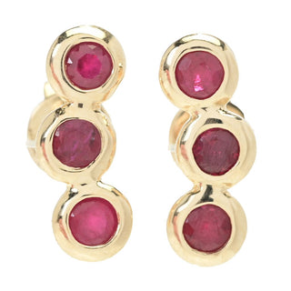 Gems of Distinction 14K Gold Choice of Gemstone Crawler Earrings
