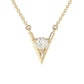 Gems of Distinction 14K Gold 0.25ctw Diamond Chevron Pendant w/ Chain