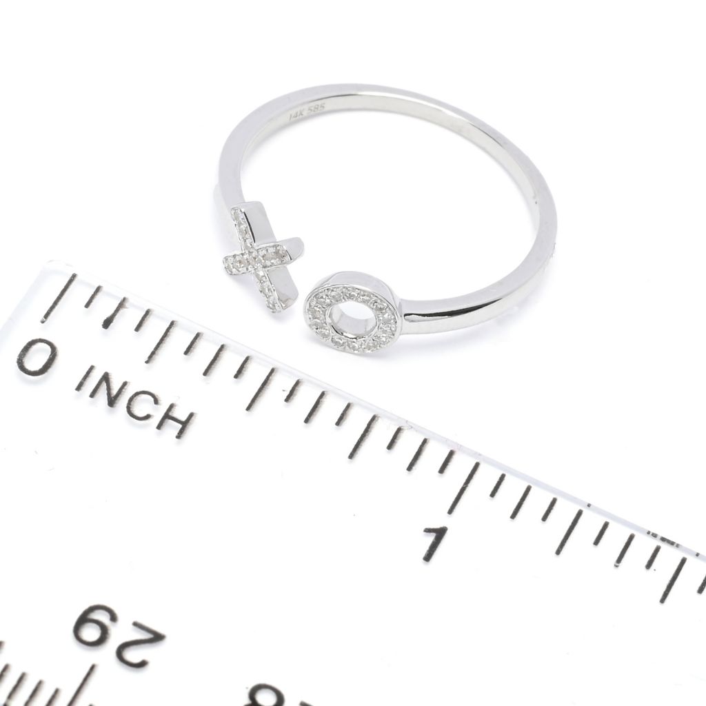 Sabrina Designs 14K Gold Polished 0.08ctw Diamond XO Ring, 1.8 grams