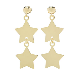 Toscana Italiana 18K Gold Plated Choice of Charm Double Tiered Dangle Earrings