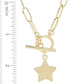 Toscana Italiana 18K Gold Plated Choice of Charm Paperclip Toggle Necklace