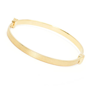 Toscana Italiana 18K Gold Plated Polished & Setosa Bangle Bracelet