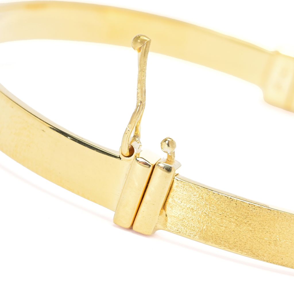 Toscana Italiana 18K Gold Plated Polished & Setosa Bangle Bracelet