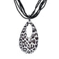 Toscana Italiana 18K Gold Plated Choice of Animal Print Murano Glass Necklace