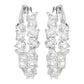 Gem Treasures Multi Shape White Topaz Inside Out Hoop Earrings