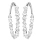 Gem Treasures Multi Shape White Topaz Inside Out Hoop Earrings