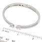 Gem Treasures 4.14ctw White Topaz & Zircon Kissing Cuff Bracelet