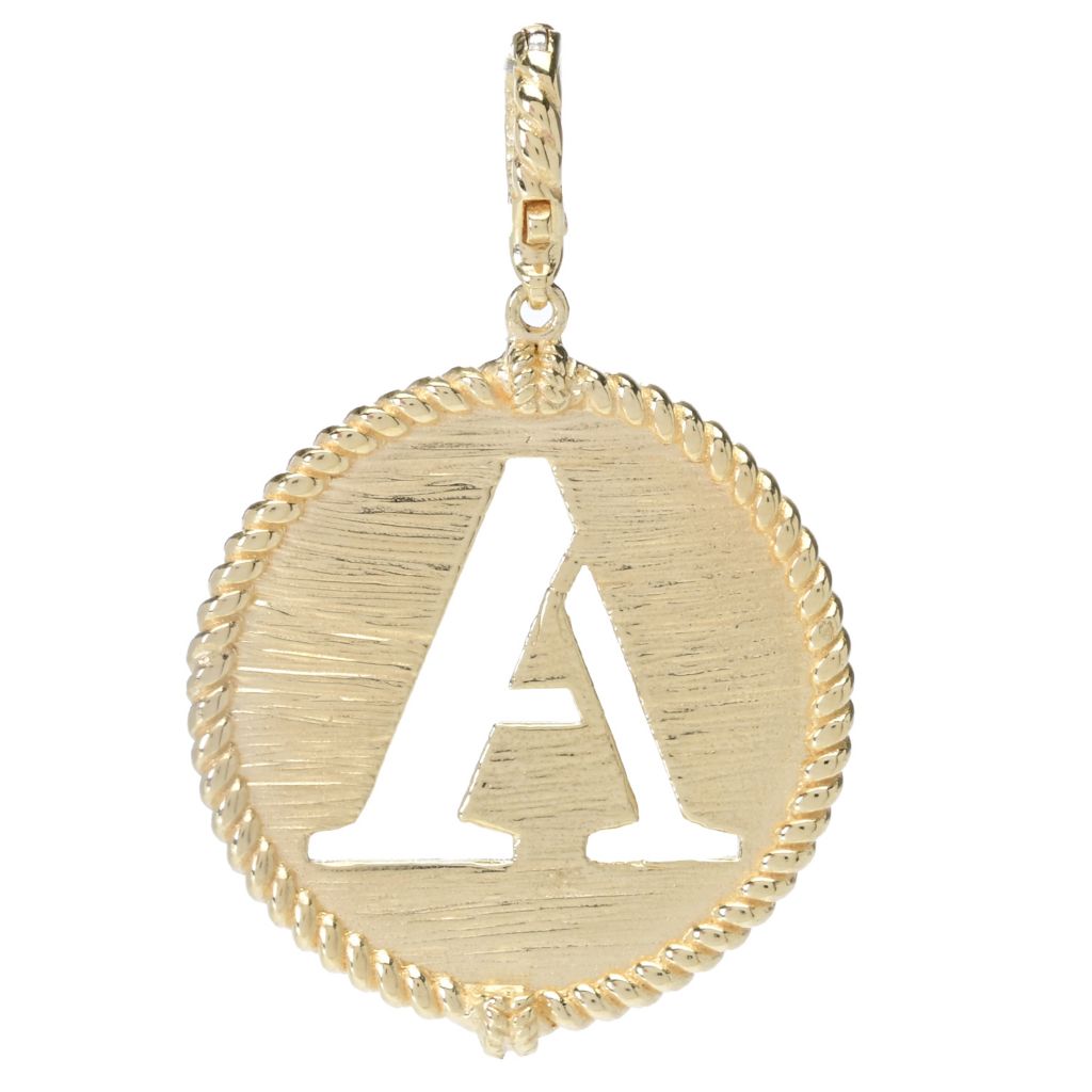 Passport to Turkey Gold Plated Choice of Cutout Initial Enhancer Pendant