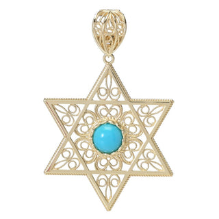 Passport to Turkey Gold Plated Turquoise & Choice of Symbol Pendant