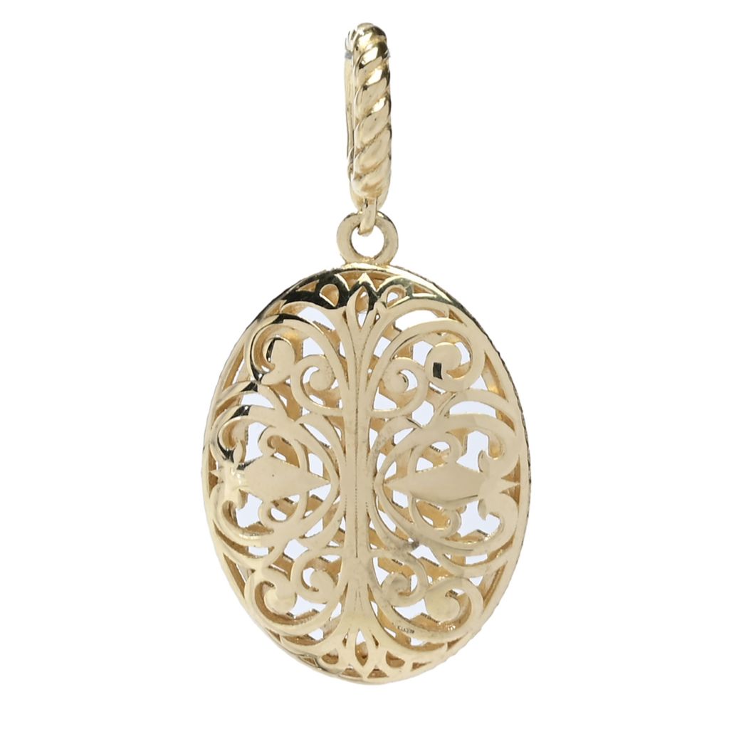 Passport to Turkey Gold Plated Byzantine Look Scrollwork 1.25" Enhancer Pendant