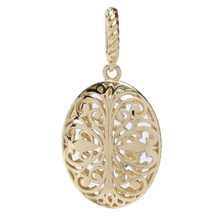 Passport to Turkey Gold Plated Byzantine Look Scrollwork 1.25" Enhancer Pendant