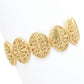 Passport to Turkey Gold Plated High Polished Filigree Panel Bracelet