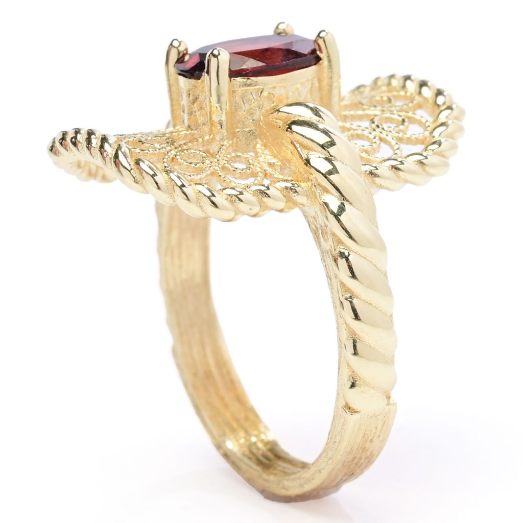 Passport to Turkey Gold Plated Choice of Gemstone Filigree Ring