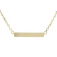 Toscana Italiana 18K Gold Plated Choice of Finish 18"+2" Bar Necklace