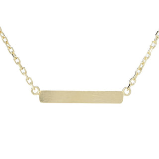 Toscana Italiana 18K Gold Plated Choice of Finish 18"+2" Bar Necklace